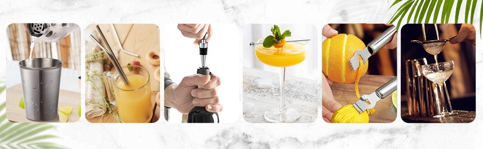 cocktail shaker tools set